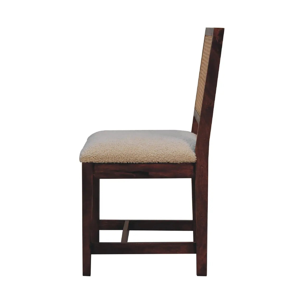 Cream Bouclé Rattan Chair Avivra