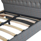 Multi Tweed Roll-Top Bed | Upholstered Bed Frame - Avivra