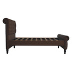 Multi Tweed Roll-Top Bed | Upholstered Bed Frame - Avivra