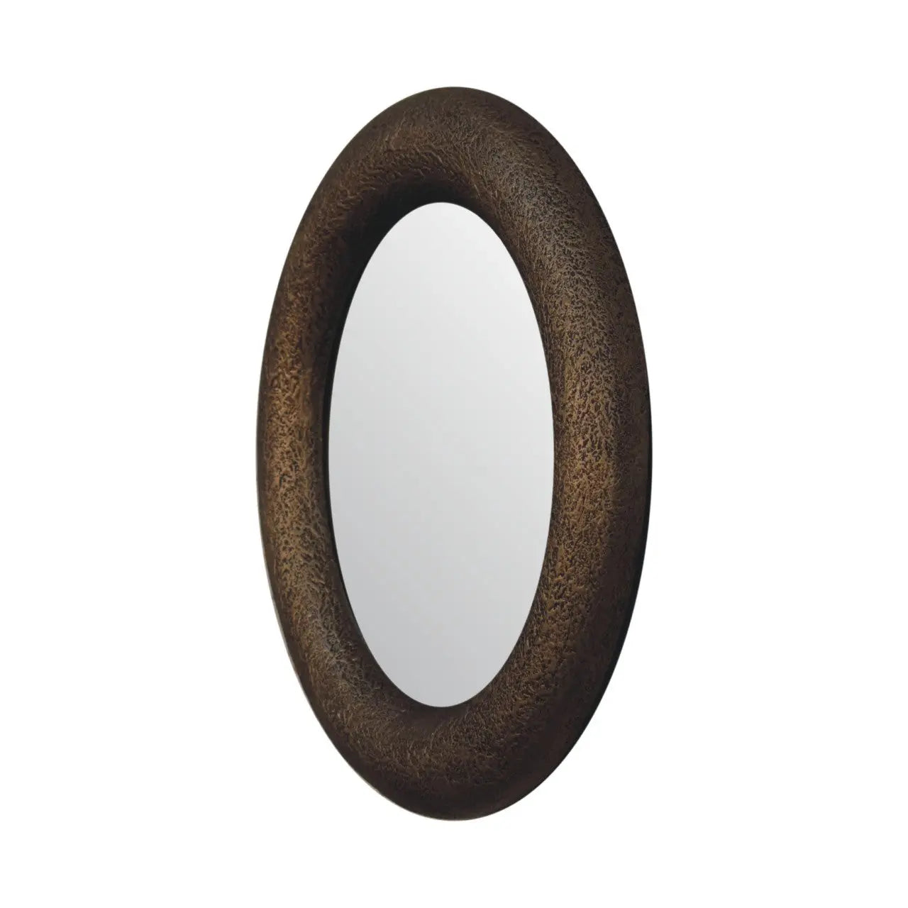 Round Metallic Hammered Mirror - Avivra