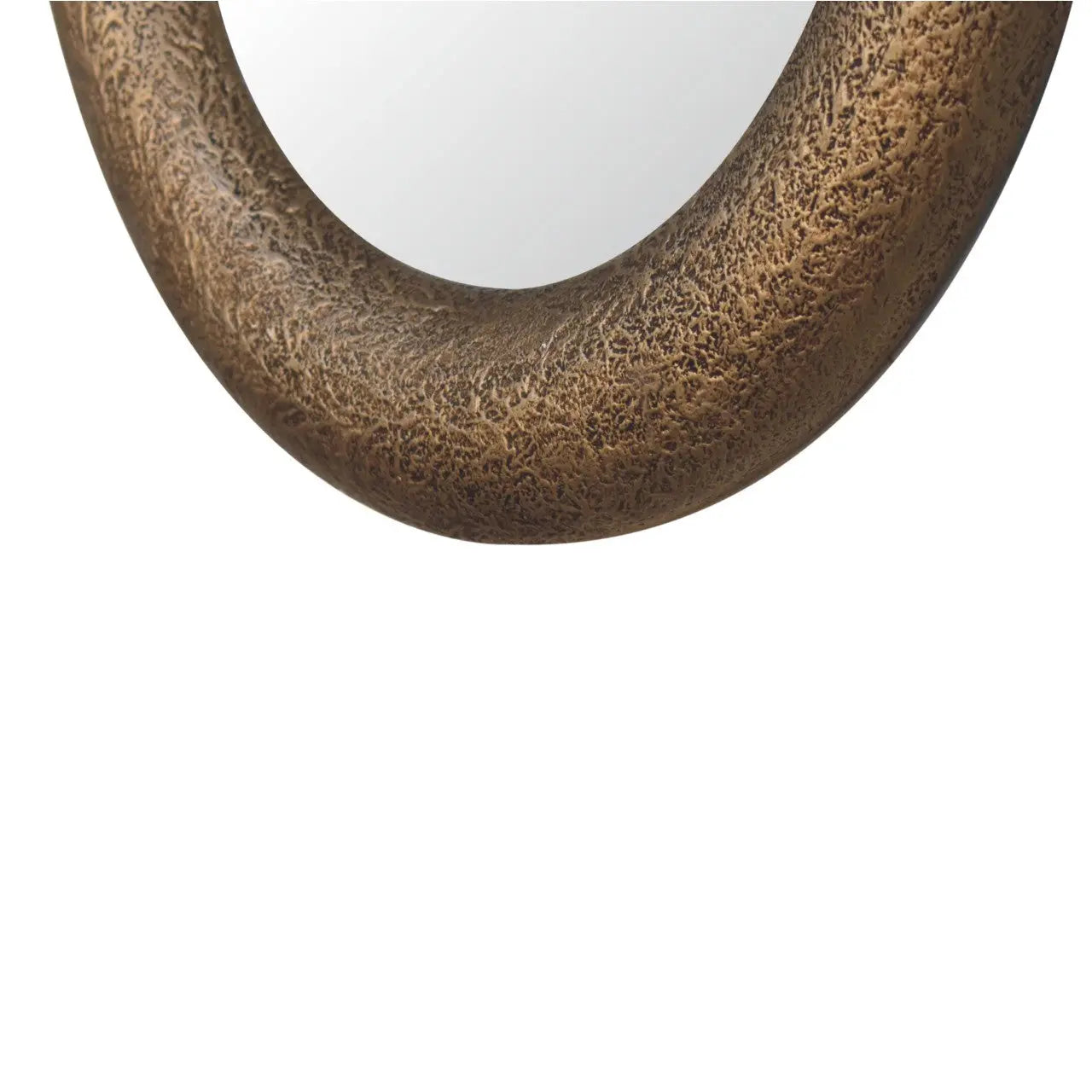 Round Metallic Hammered Mirror - Avivra