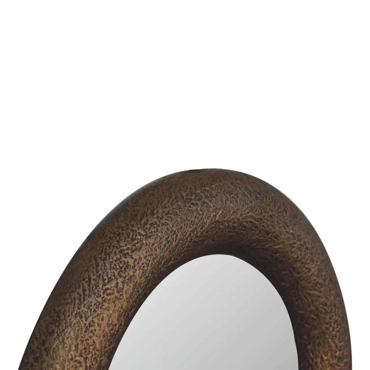 Round Metallic Hammered Mirror - Avivra