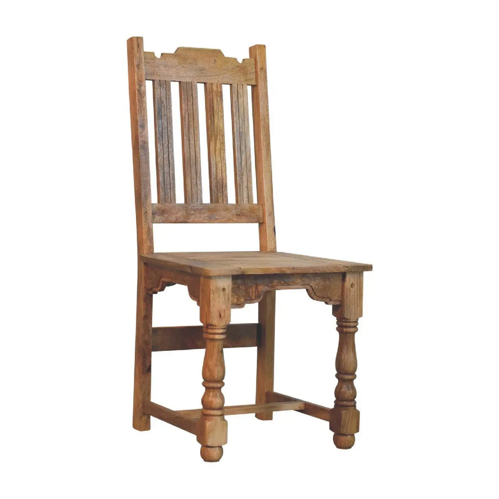 Granary Dining Chair Set of 2 – Hand-Distressed Oak-ish Finish - Avivra