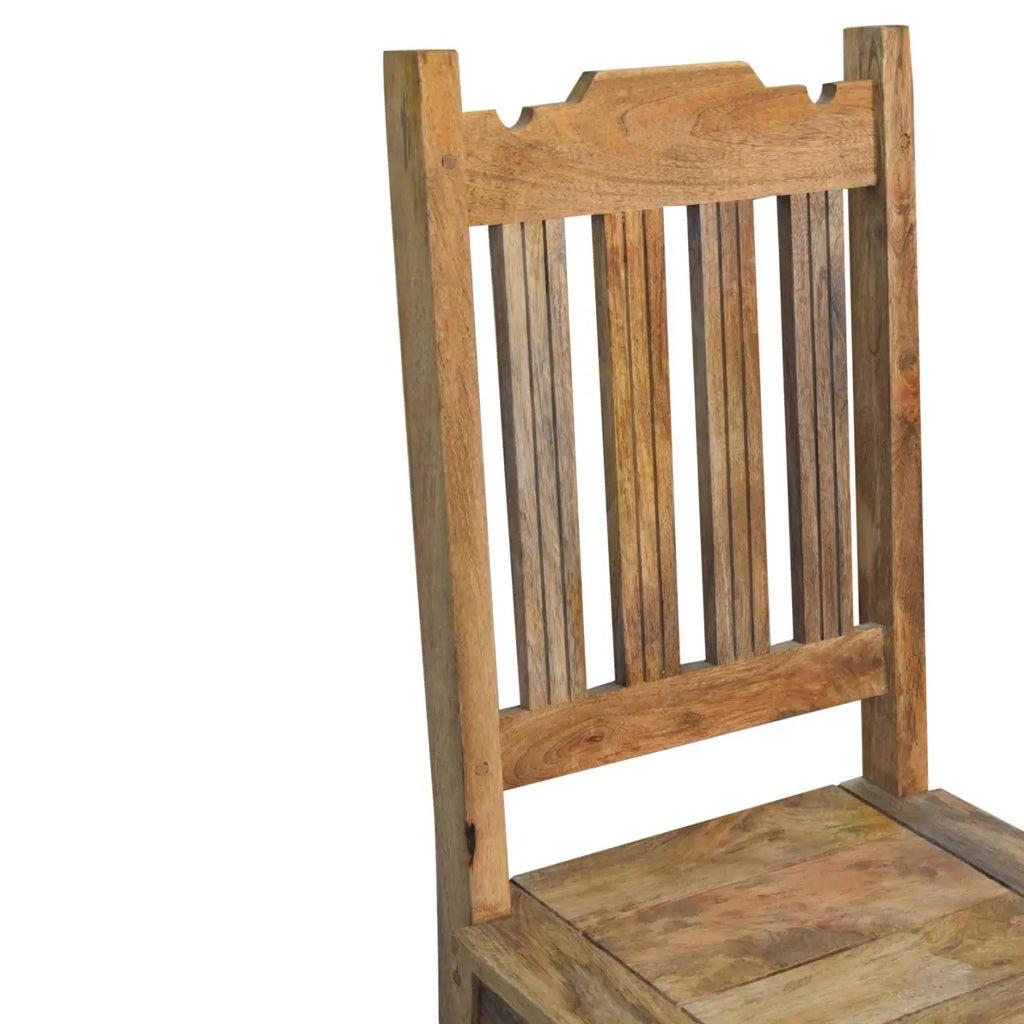 Granary Dining Chair Set of 2 – Hand-Distressed Oak-ish Finish - Avivra