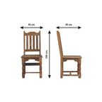 Granary Dining Chair Set of 2 – Hand-Distressed Oak-ish Finish - Avivra