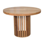 Ariella Round Dining Table – Oak-ish Finish - Avivra