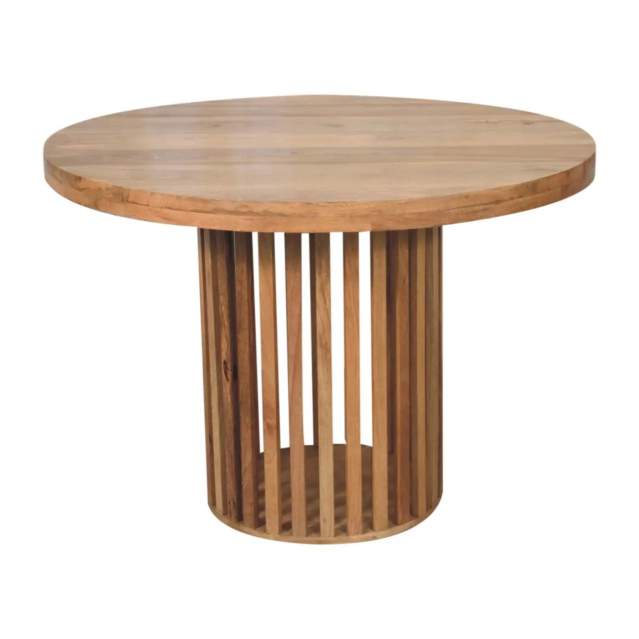 Ariella Round Dining Table – Oak-ish Finish - Avivra