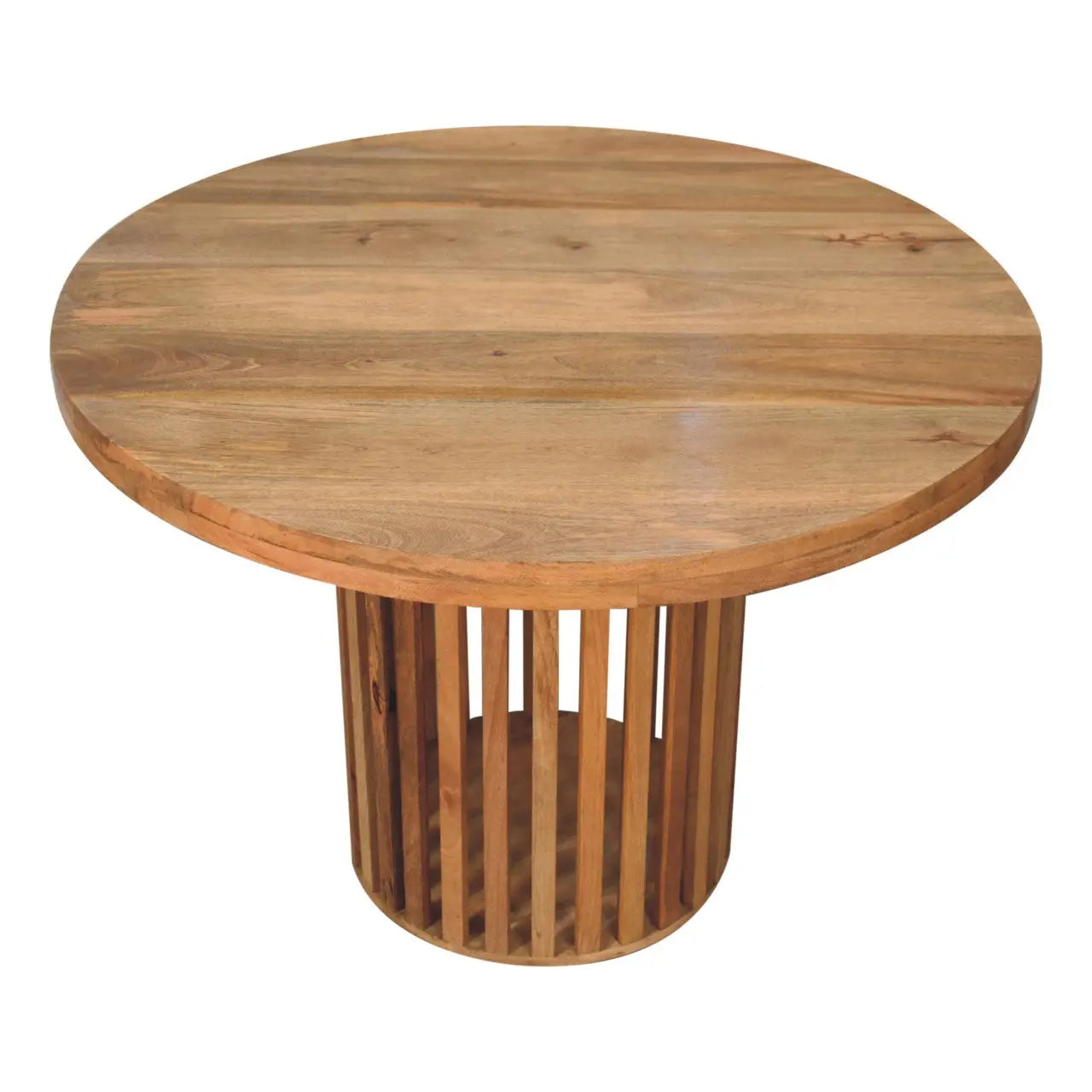 Ariella Round Dining Table – Oak-ish Finish - Avivra