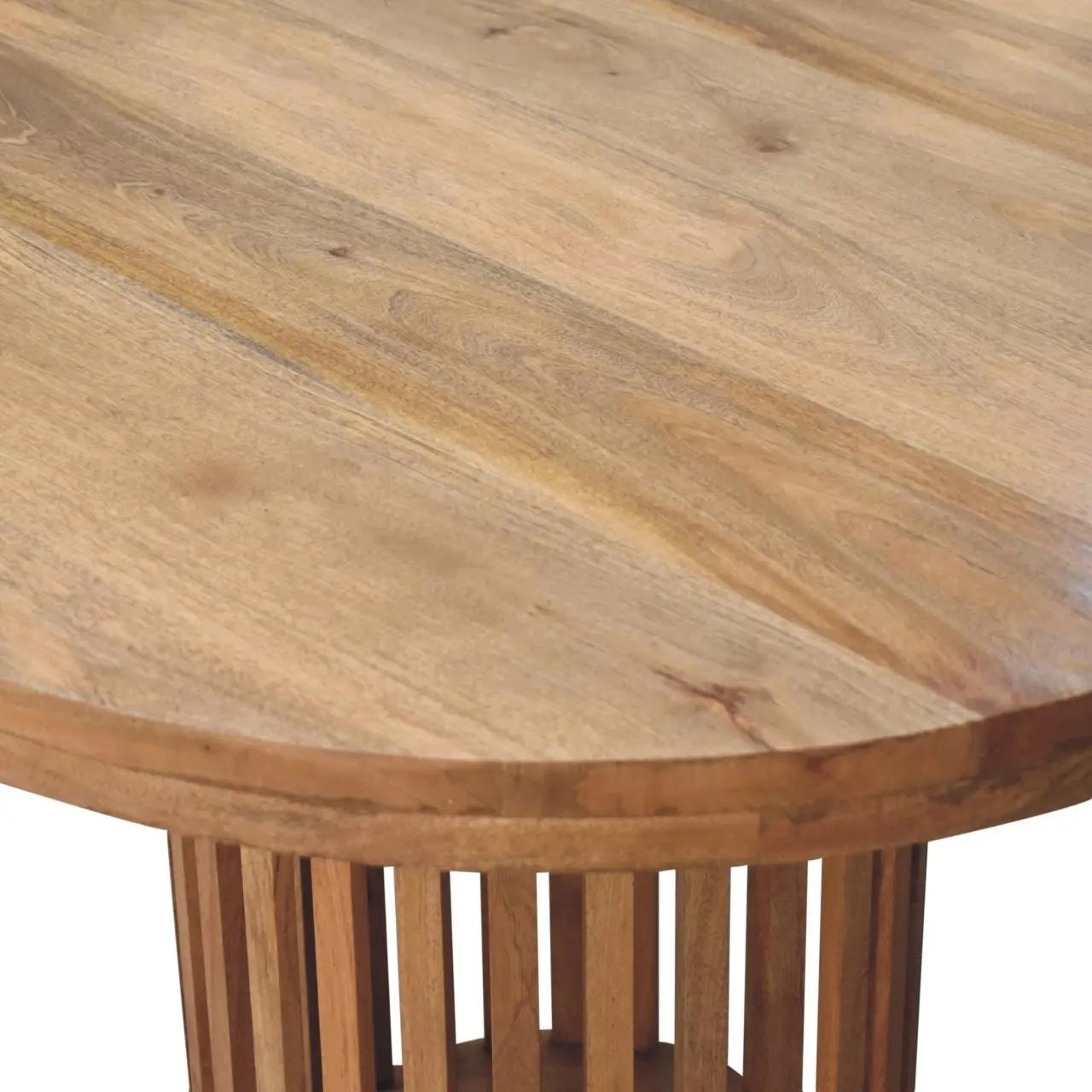 Ariella Round Dining Table – Oak-ish Finish - Avivra