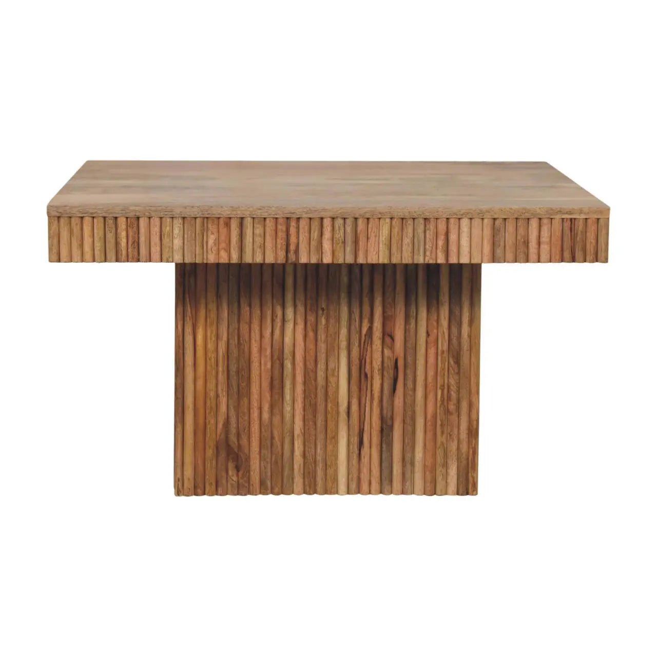 soba coffee table crafted from solid mango wood with oak finish