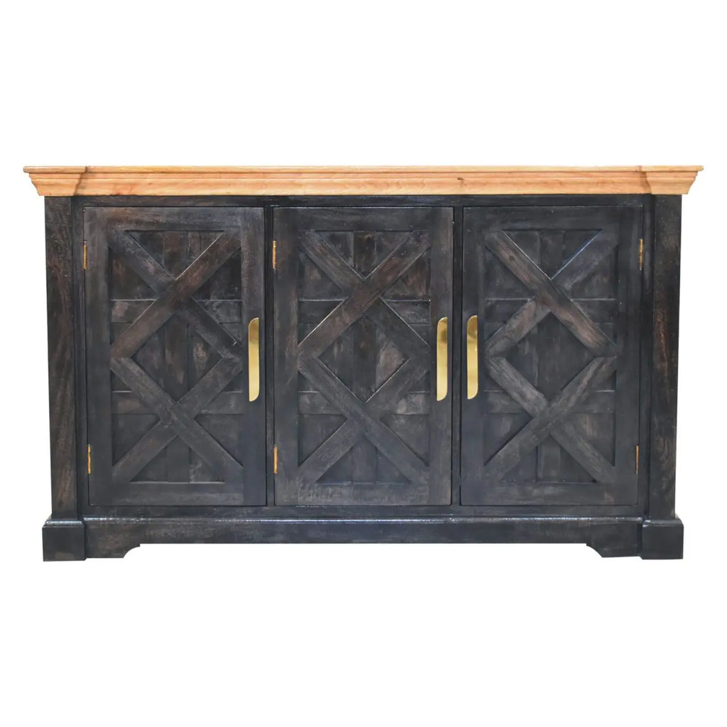 regal noir sideboard crafted from solid mango wood