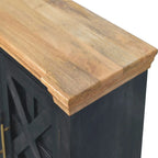 Regal Ash Black Rustic Sideboard | Ash Black & Oak Finish - Avivra