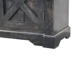 Regal Ash Black Rustic Sideboard | Ash Black & Oak Finish - Avivra