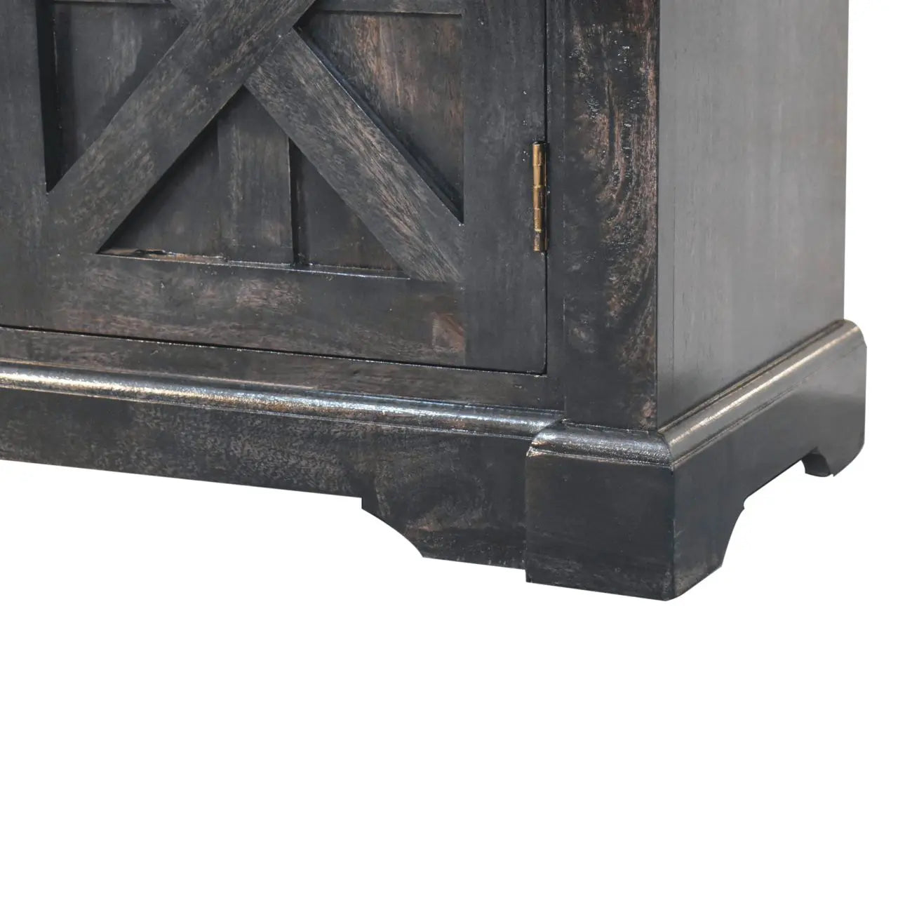 Regal Ash Black Rustic Sideboard | Ash Black & Oak Finish - Avivra