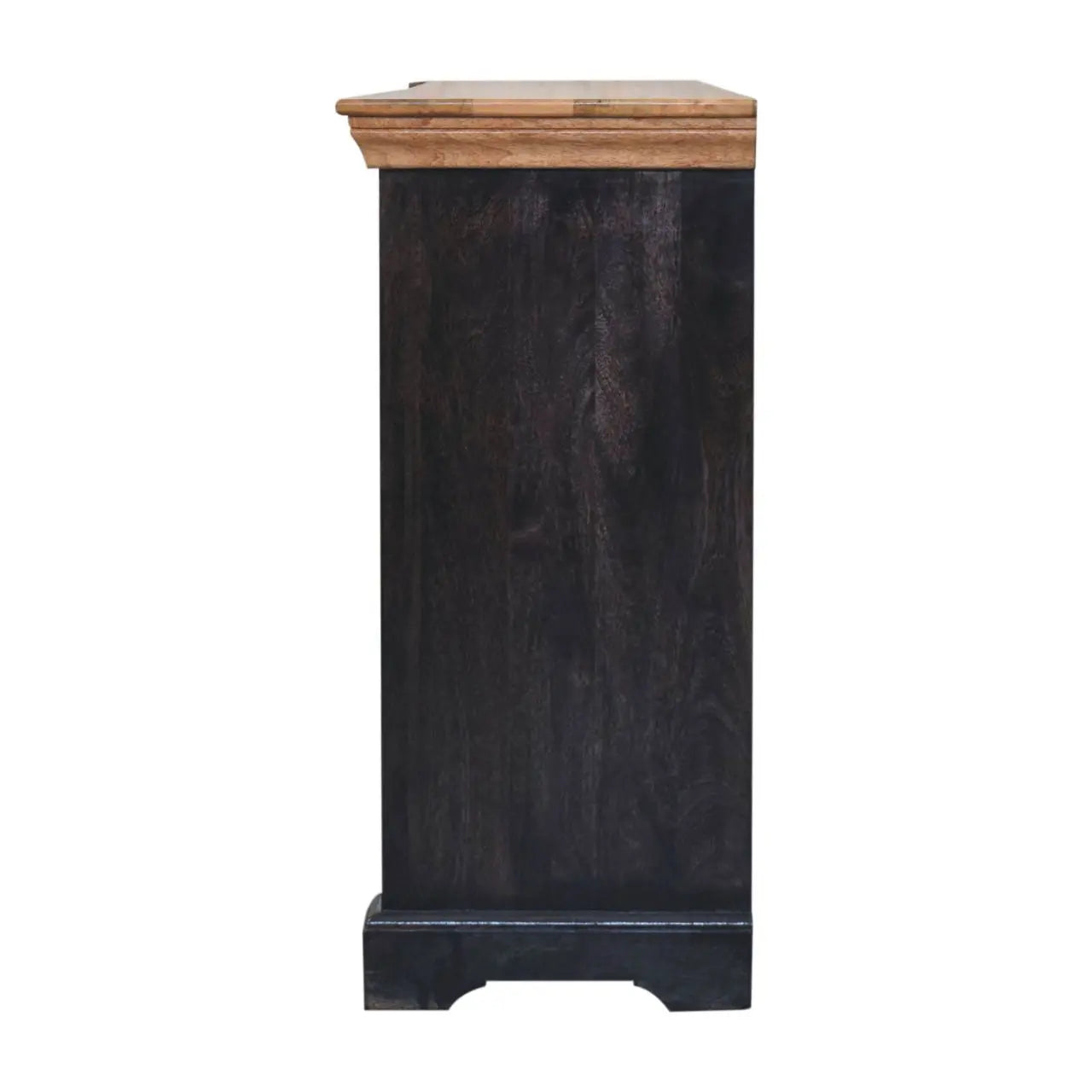 Regal Ash Black Rustic Sideboard | Ash Black & Oak Finish - Avivra