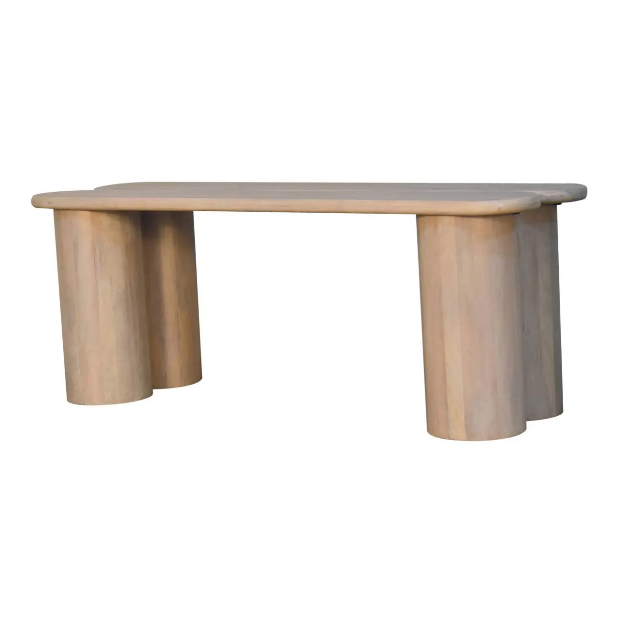 twin plank solid mango wood bench