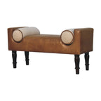 Chester Buffalo Leather Bench - Avivra