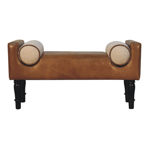 Chester Buffalo Leather Bench - Avivra
