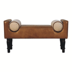 Chester Buffalo Leather Bench - Avivra