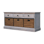 Acid Wash Basket Storage Cabinet | Wicker Storage - Avivra