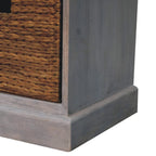 Acid Wash Basket Storage Cabinet | Wicker Storage - Avivra