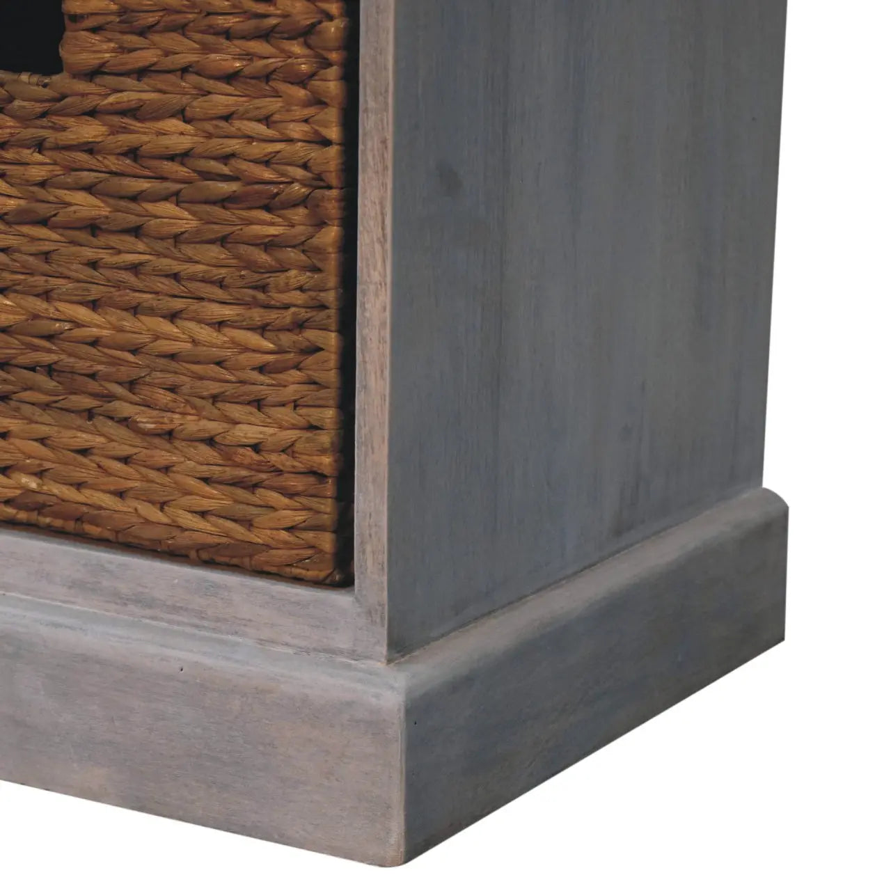 Acid Wash Basket Storage Cabinet | Wicker Storage - Avivra