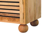 Shutter Oak-ish Shoe Rack with 2 drawers Avivra