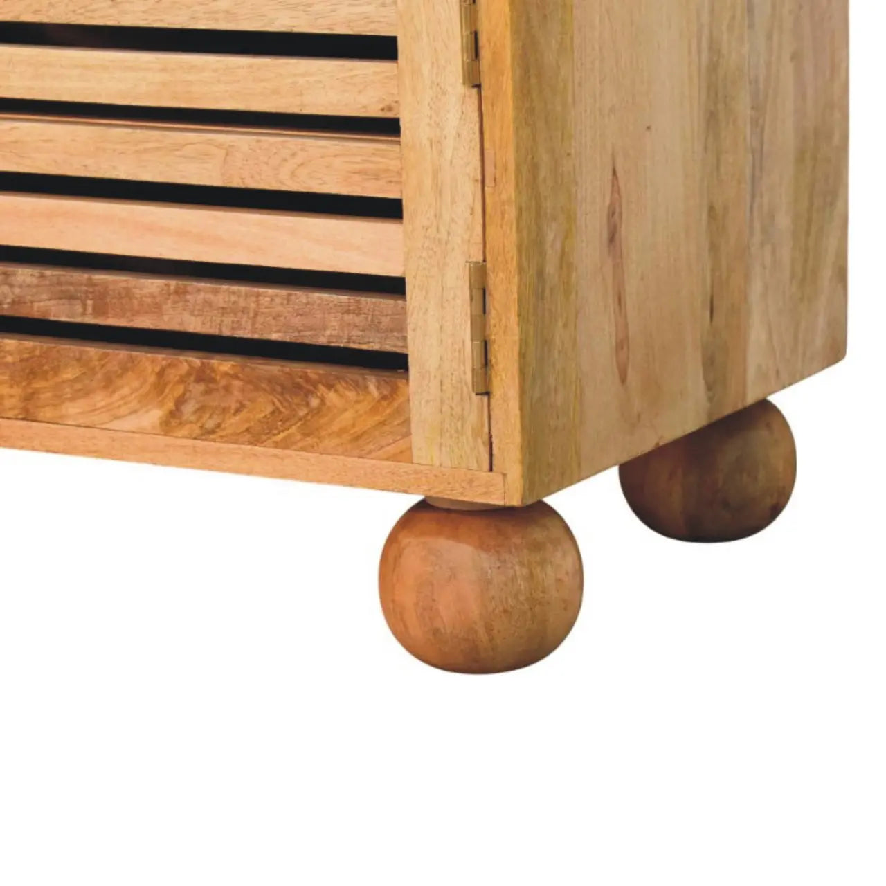 Shutter Oak-ish Shoe Rack with 2 drawers Avivra