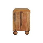 Shutter Oak-ish Shoe Rack with 2 drawers Avivra
