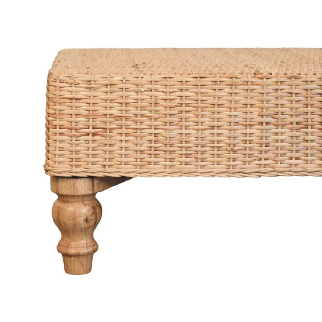 Regency Woven Coffee Table – Handcrafted Solid Wood - Avivra