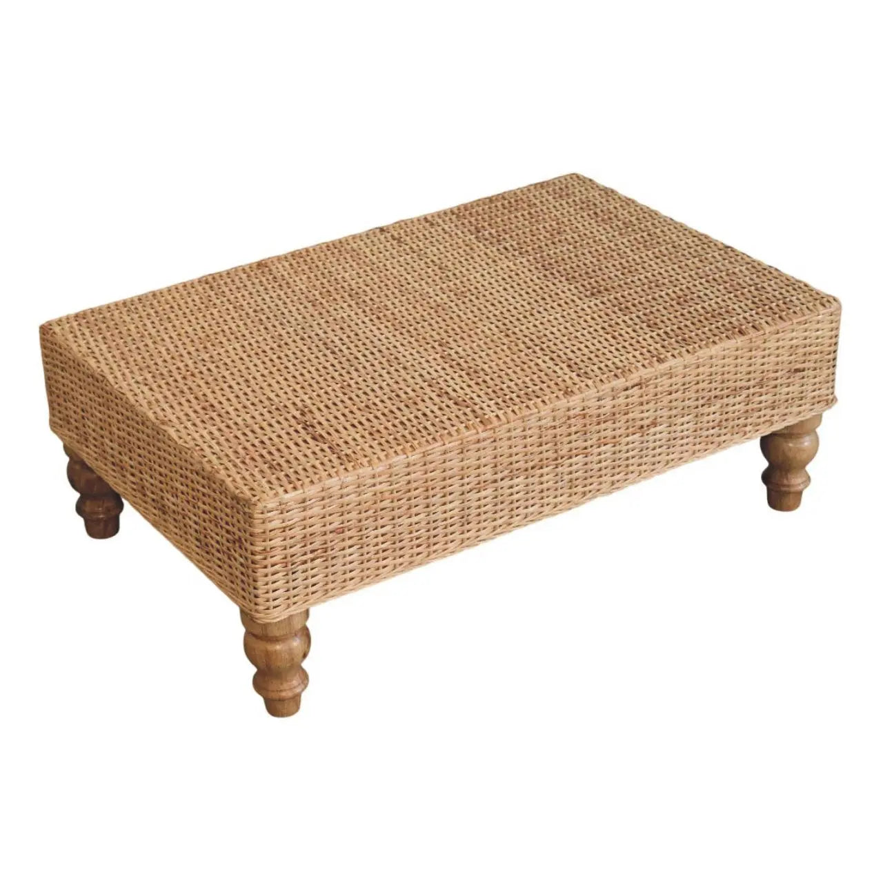 Regency Woven Coffee Table – Handcrafted Solid Wood - Avivra