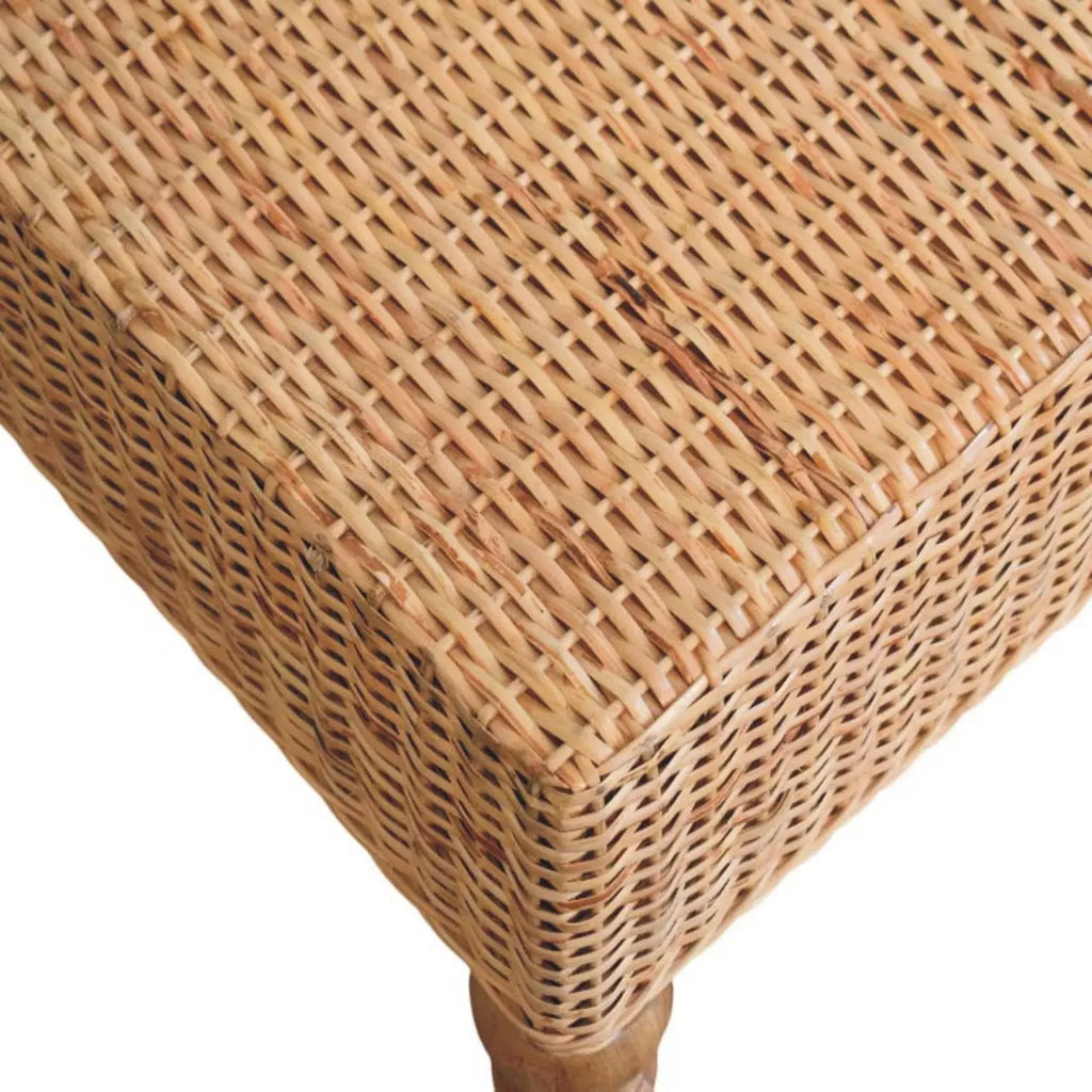 Regency Woven Coffee Table – Handcrafted Solid Wood - Avivra