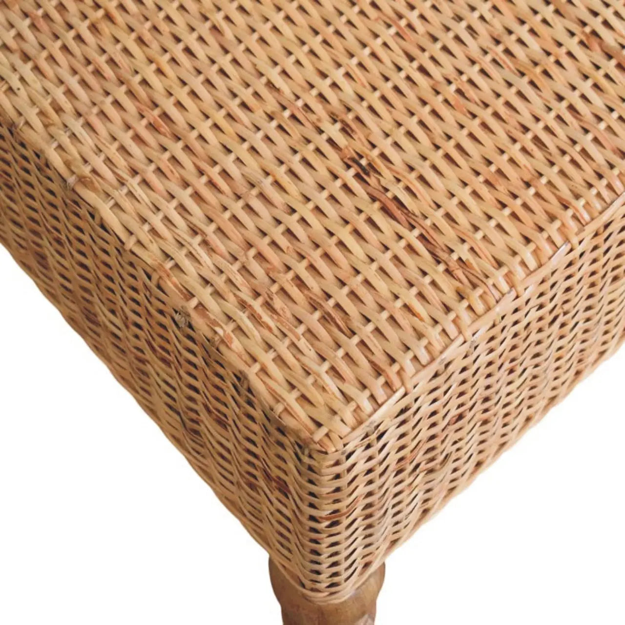 Regency Woven Coffee Table – Handcrafted Solid Wood - Avivra