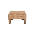 Regency Woven Coffee Table – Handcrafted Solid Wood - Avivra