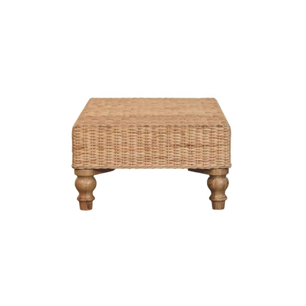 Regency Woven Coffee Table – Handcrafted Solid Wood - Avivra