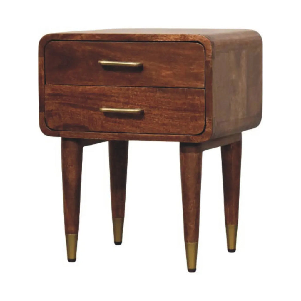 Valenza Two-Drawer Bedside Table - Avivra