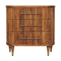Emerson solid mango wood 3 drawer chest amber oak finish