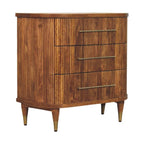 Emerson solid mango wood 3 drawer chest amber oak finish