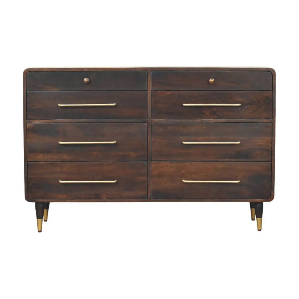 valenza six drawer chest in velvet mocha finish