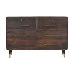 valenza six drawer chest in velvet mocha finish