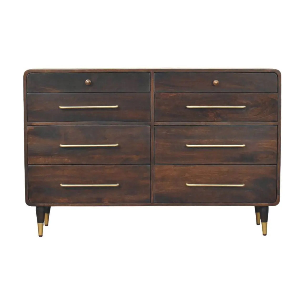 valenza six drawer chest in velvet mocha finish