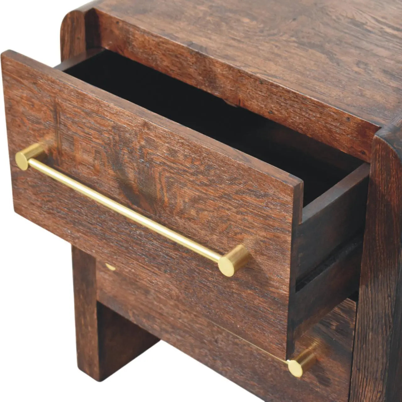 Copenhagen 2-Drawer Nightstand in Smoked Oak - Avivra