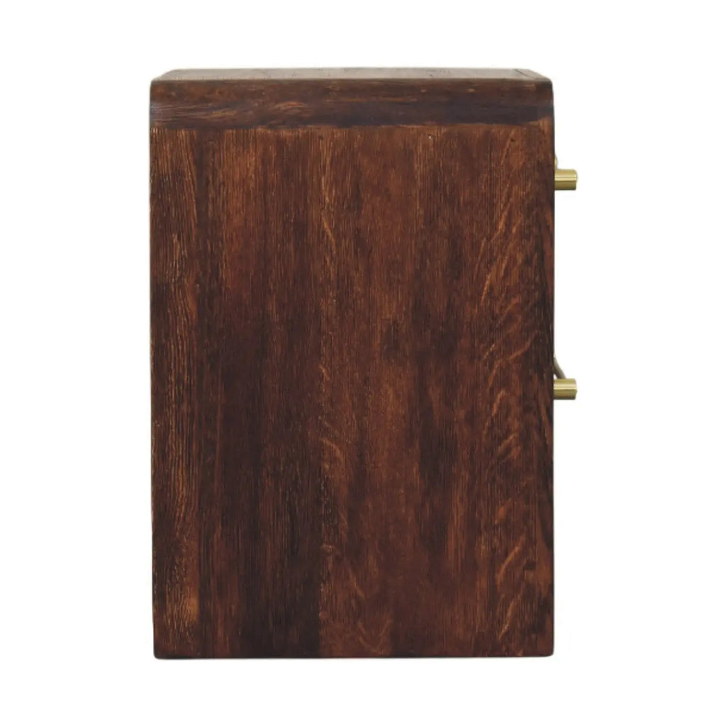 Copenhagen 2-Drawer Nightstand in Smoked Oak - Avivra