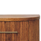 Ribbed Bedside with Brass Accents Avivra