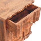 Lume Roasted Panelled Bedside - Avivra