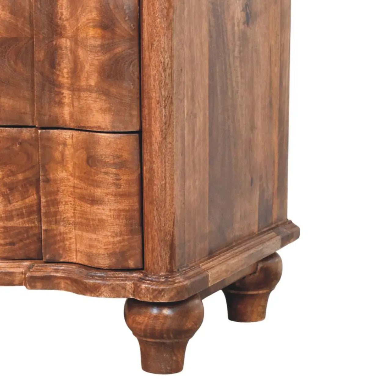 Lume Roasted Panelled Bedside - Avivra