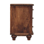 Lume Roasted Panelled Bedside - Avivra