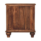 Lume Roasted Panelled Bedside - Avivra