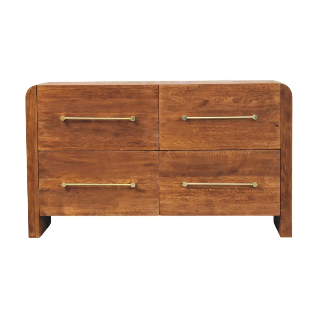 aurelio four drawer chest tiger oak finish