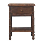 Bamboo Carved Bedside Table Avivra